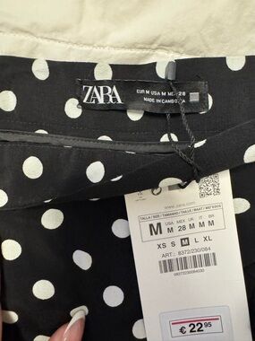 Zara Black and White Polka Dot Shorts